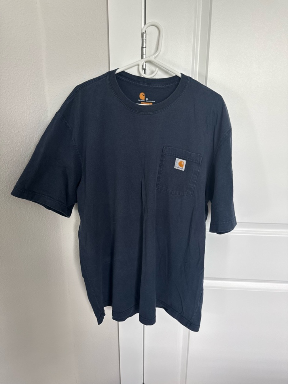 Carhartt Navy Short-Sleeve Pocket Tee